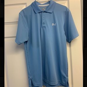 Light blue under armor collar shirt short sleeve